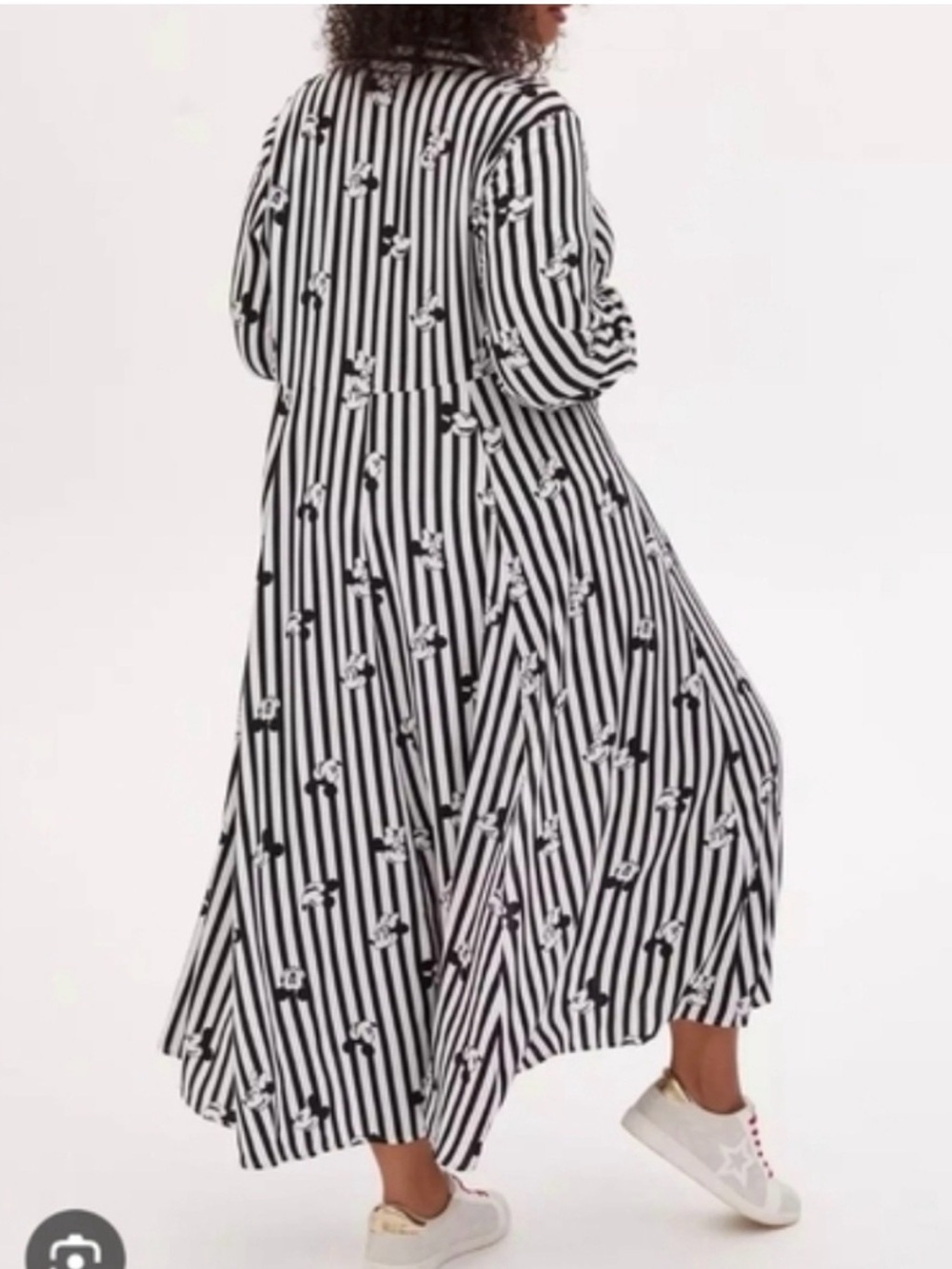 Disney 4D Mickey & Minnie Head Stripe Kimono Duster